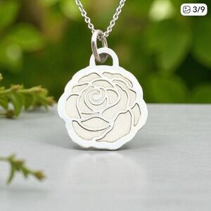 Tiffany & Co. Rose Silver Necklace